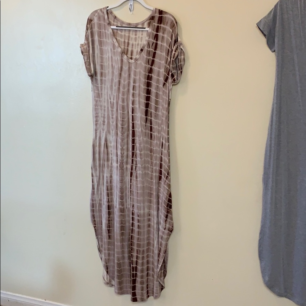 Tie dyed maxi dress with pockets